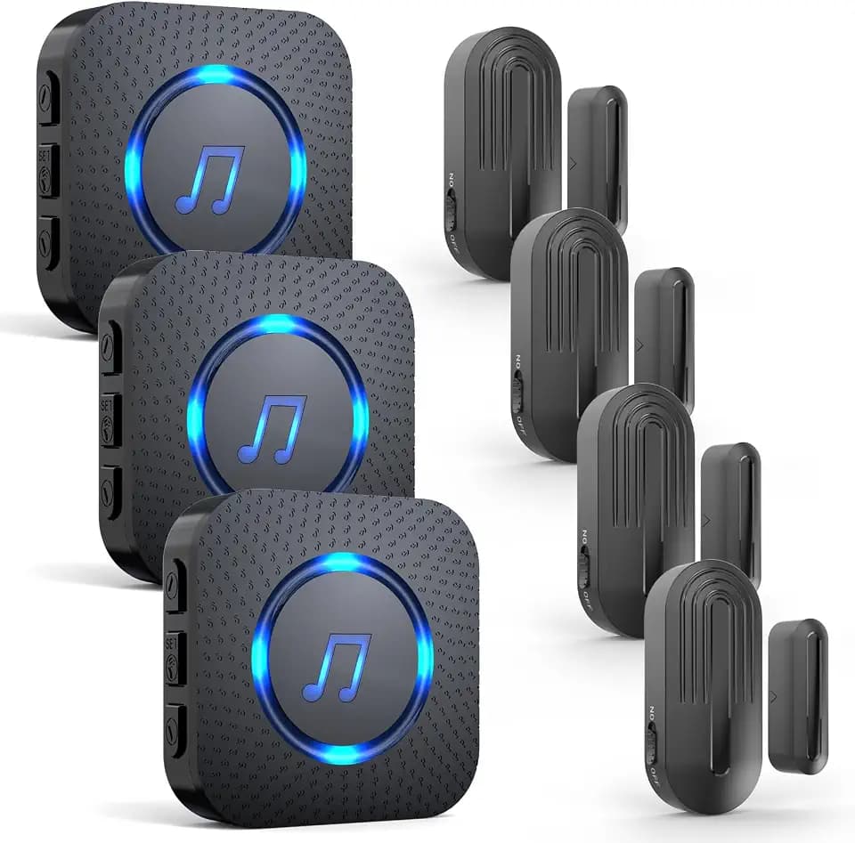 SanJie Door Chime Alarm When Open for Kids Safety, Home and Business