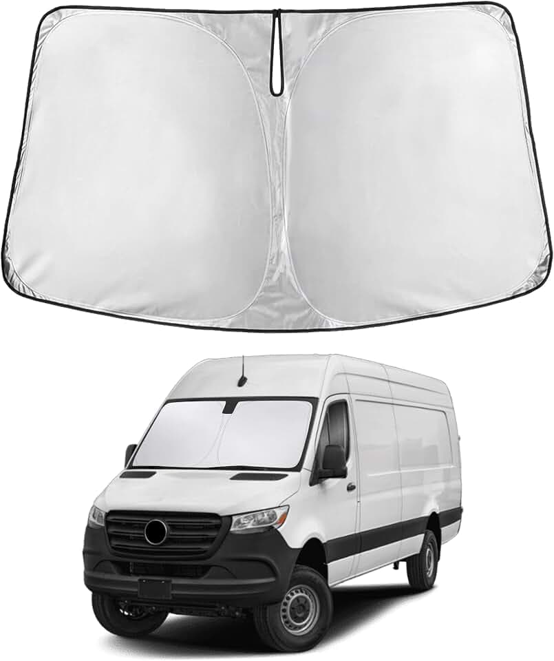 EcoNour Windshield Sun Shade for Frieghtliner/Mercedes Sprinter 2007-2026