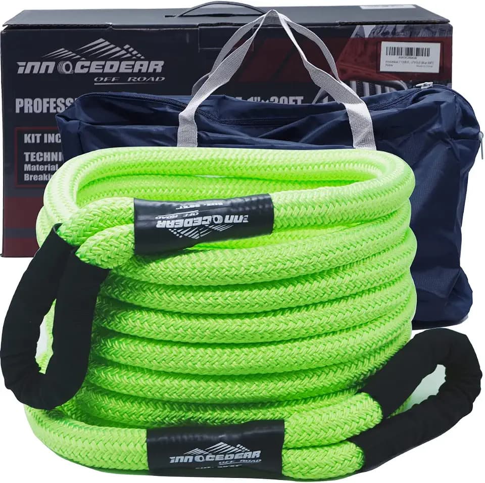 1"30ft Recovery & Tow Strap, Kinetic Energy Rope, Offroad Power Stretch Snatch Rope, Heavy-Duty Vehicle Recovery for Jeep, Car, Truck, ATV, UTV, SUV