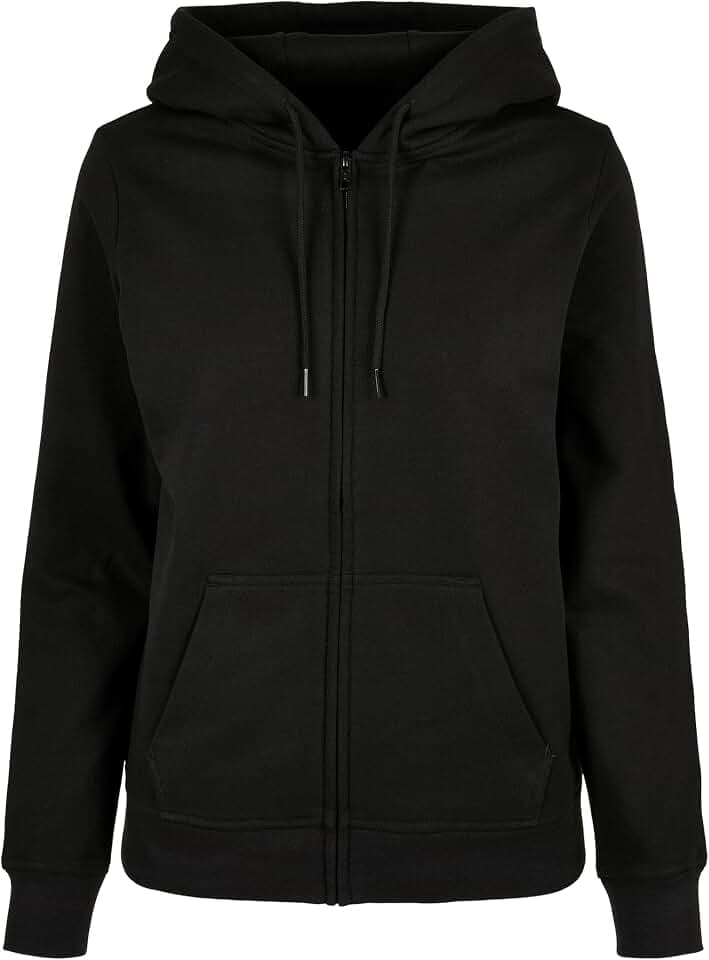 Build Your Brand Damen Kapuzenpullover Ladies Basic Zip Hoody, klassischer Hoodie mit Reißverschluss, Regular Fit