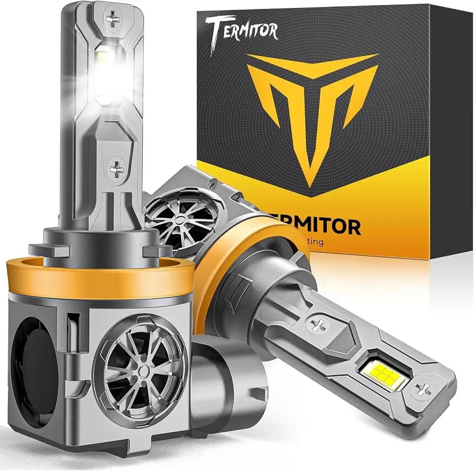 Termitor 2026 New-Gen H11/H9/H8 Light Bulbs, 80,000LM Super Brightness,90K+ Hrs Lifespan,True 1:1 Mini Size Replacement, Plug & Play, Pack of 2
