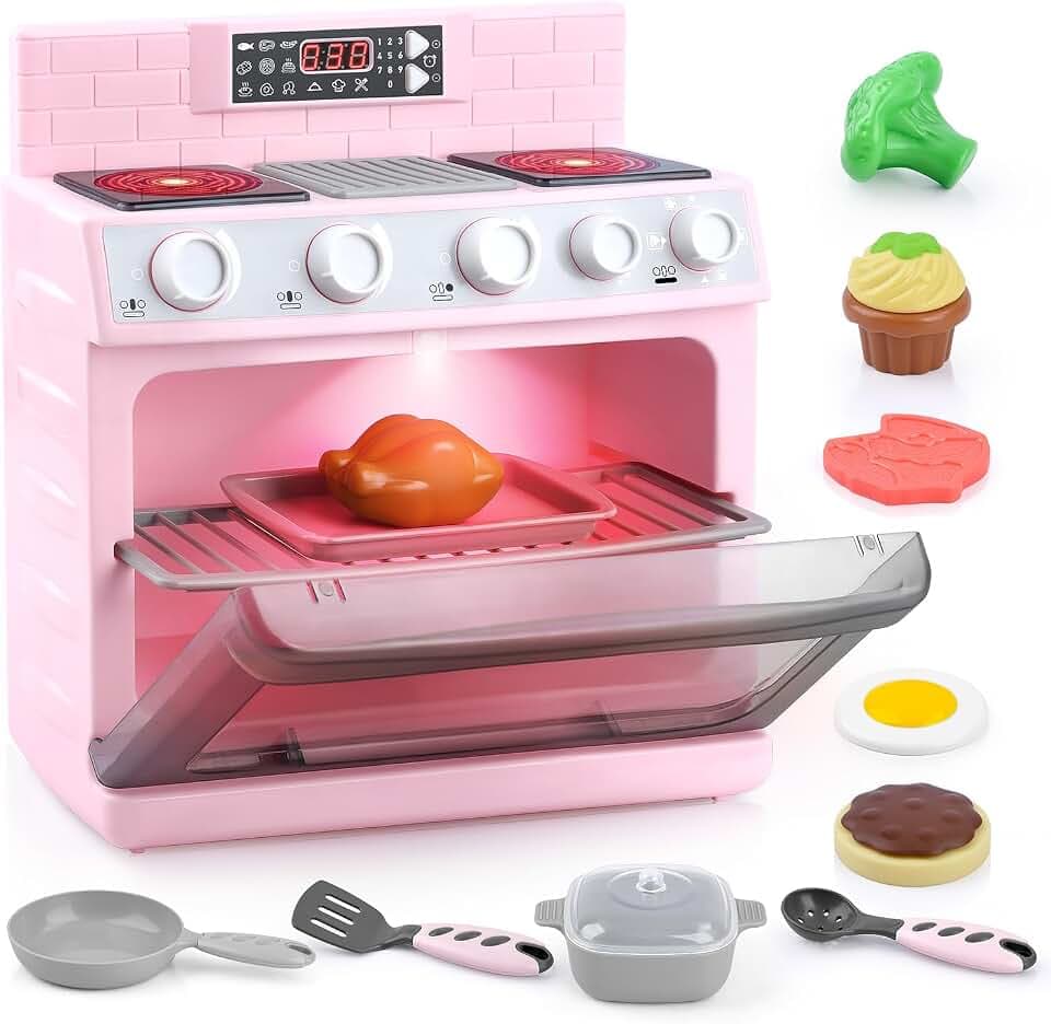 PLAY Kinderküche Backofen Spielset mit Geräuschen & Lichtern ab 3 Jahren