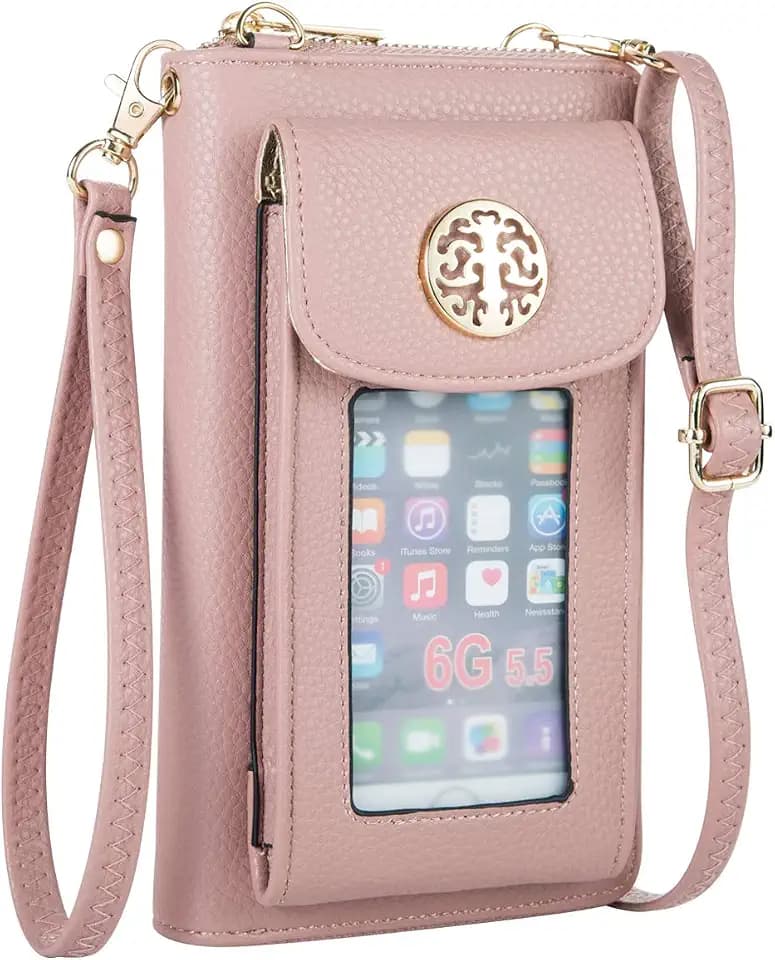 Small Crossbody Purse Cell Phone Wristlet Wallet for Women RFID