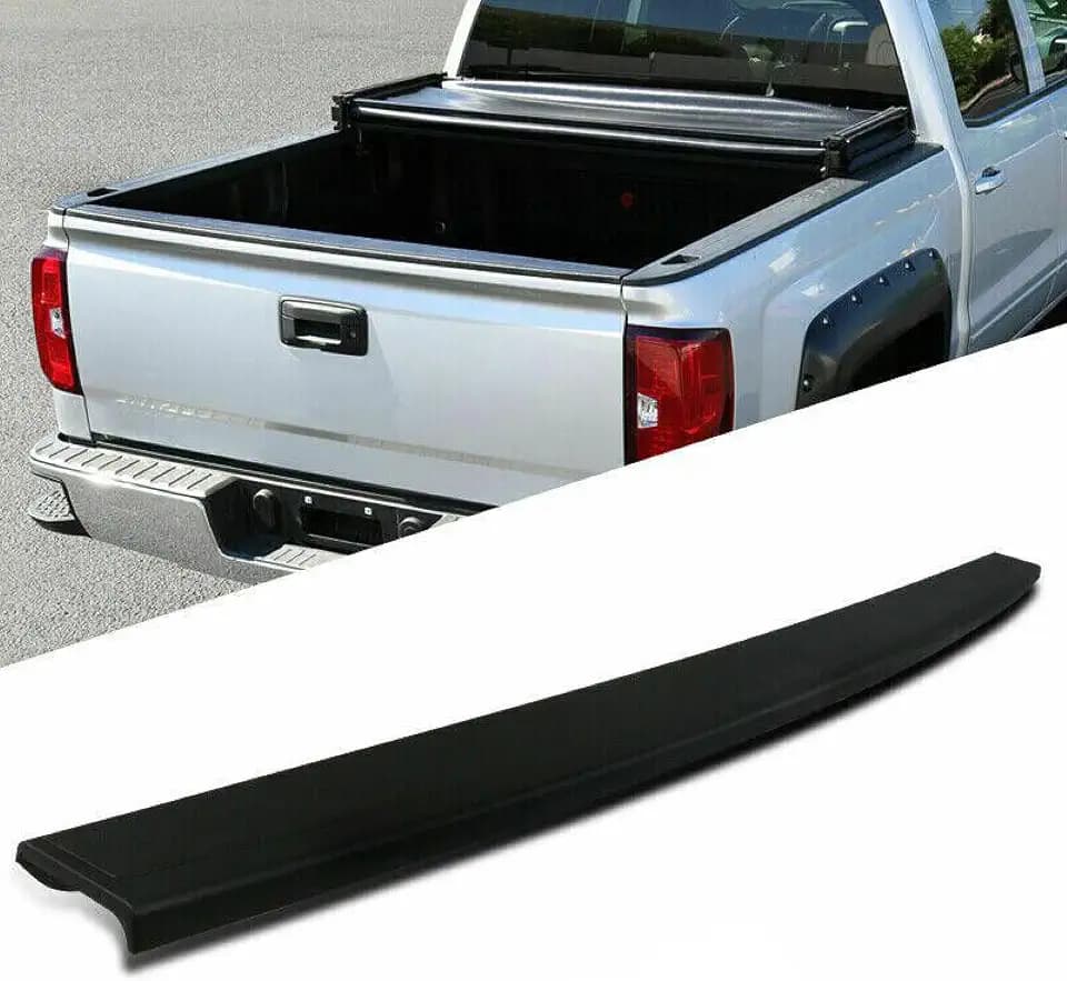 Rear Tailgate Molding Cap Spoiler Replacement Compatible with Chevrolet Silverado GMC Sierra 1500 2014-2019 2500 HD 3500 HD 2015-2019 Tail Gate Protector 22763062 GM1904110