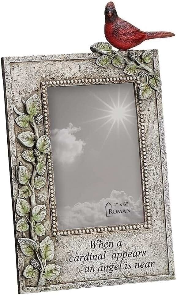 Roman Giftware Inc., Memorial Collection, 11.5" H Cardinal Memorial Frame,Religious, Inspirational, Durable (1x7x11)