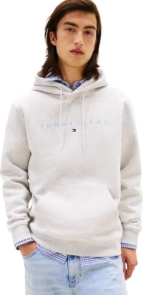 Tommy Jeans Herren Hoodie Linear Logo mit Kapuze