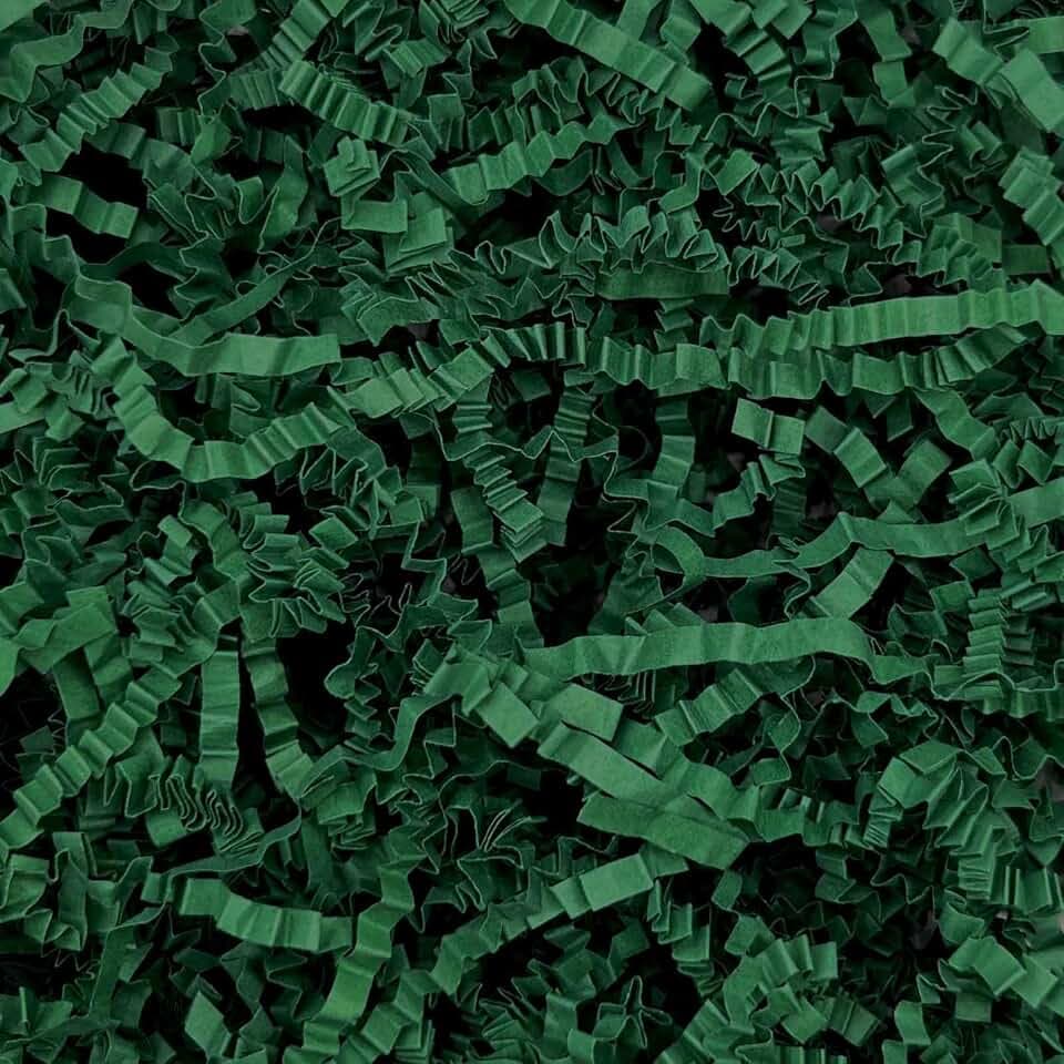 Tisspoms 3LB Dark Green Crinkle Cut Paper Shred Filler, Paper Shreds
