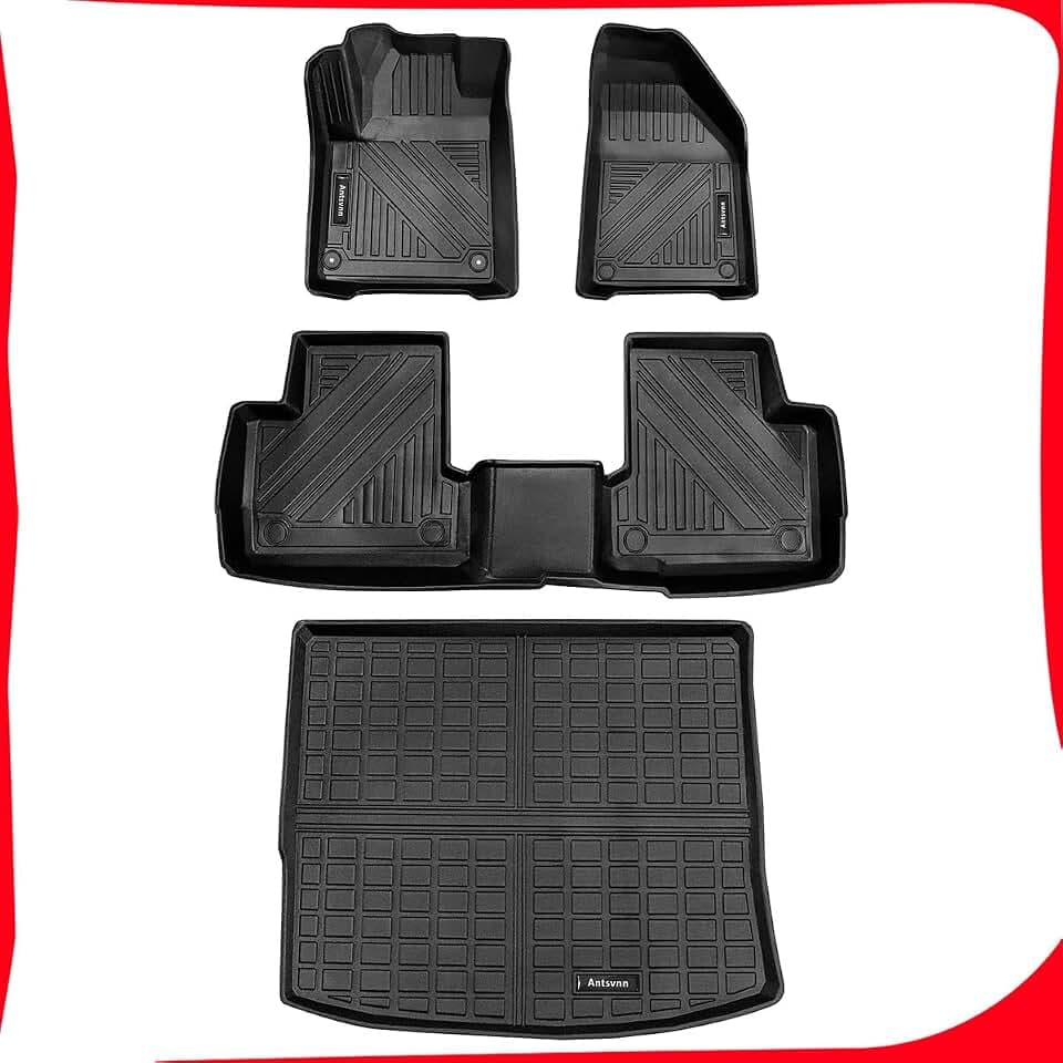 Floor Mats & Cargo Trunk Liners Fit for Jeep Cherokee 2023-2014 (Not for Grand Cherokee) All Weather Custom Rubber FloorTrunk Mats Black Protector for 2014-2023 Jeep Cherokee Accessories