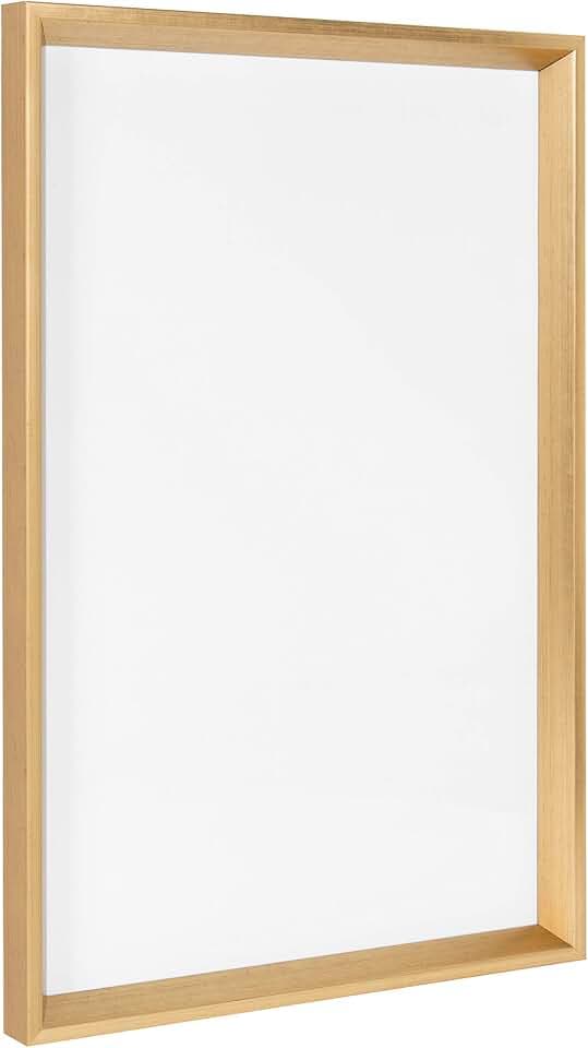 Kate and Laurel Calter Framed Magnetic Dry Erase Board, Gold 16.5 x 25.5