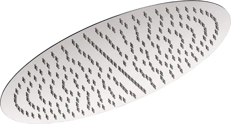 AquaSu Kopfbrause Santico mit 1 Strahlart Durchmesser mit Kugelgelenk Antikalk-Noppen Standard-Gewinde: 1/2 Wellness-Regendusche 72269 8 Rund 40 Cm - Santico