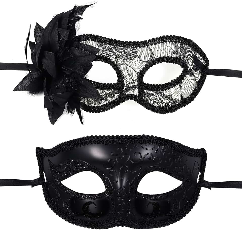 JewelryWe Schmuck 2/4/6/10 Stück Maskerade Maske Venezianische Spitze Augenmaske Spitzenmaske Gesicht Kostüm für Halloween Karneval Party Cosplay