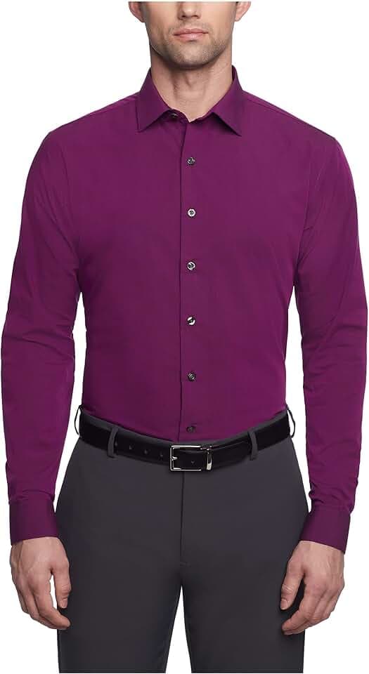 Kenneth Cole Unlisted Men's Slim Fit Solid Dress Shirt - Amazon Exclusive