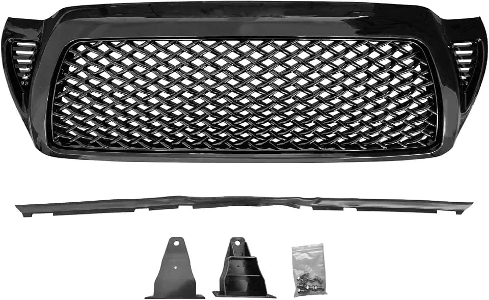 Glossy Black Front Bumper Grille For Toyota Tacoma 2005-2011