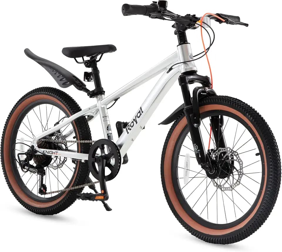 RoyalBaby Kids Mountain Bike for Boys and Girls, Ultra-Light Aluminum 20-26 Inch Wheel Bicycle for 6-14 Years Old Children, 7/21-Speeds Drivetrain