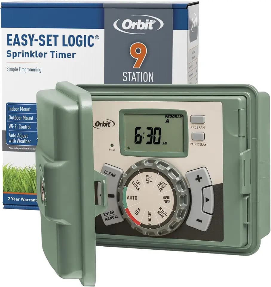 Orbit 57899 9-Station Outdoor Swing Panel Sprinkler System Timer