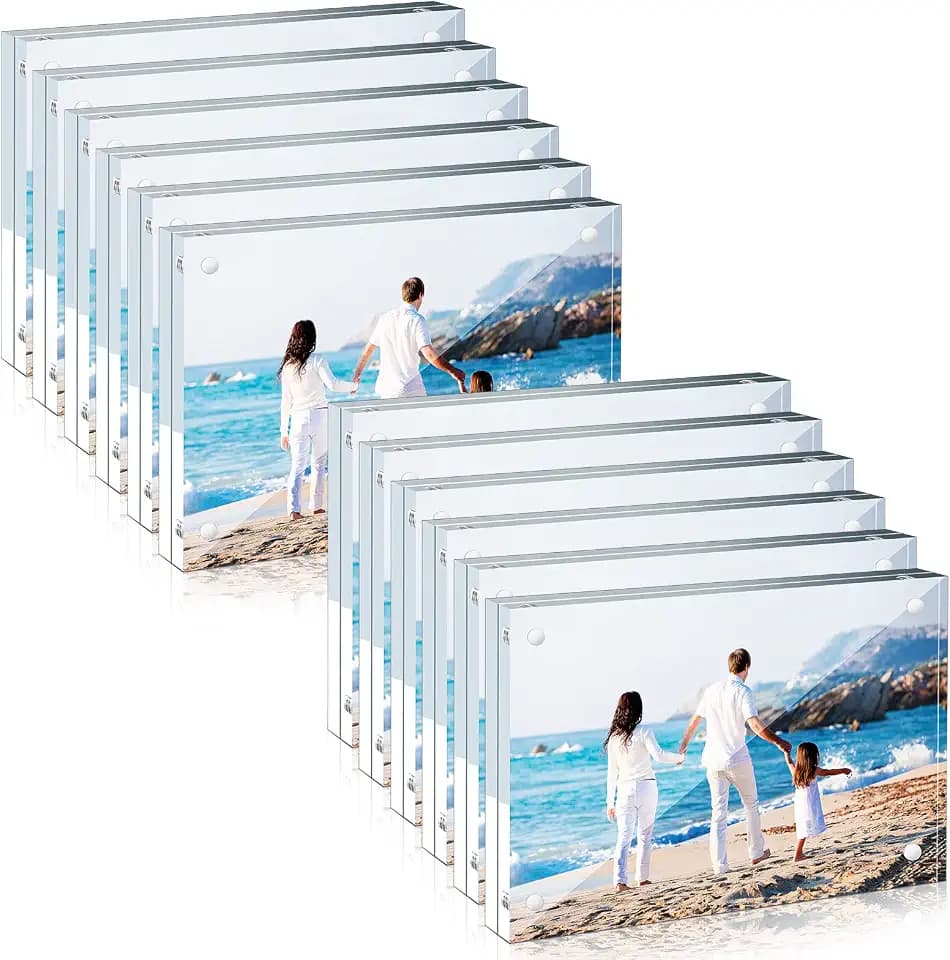 Handepo 12 Pack 4 x 6 Acrylic Picture Frames Bulk Clear Photo Frame