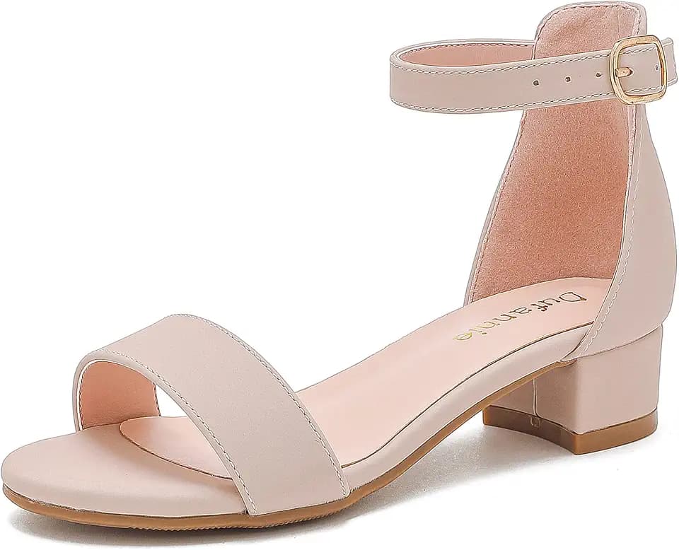 Dufannie Girls Heels Sandals Girls Dress Shoes for Toddler Little Big Kids