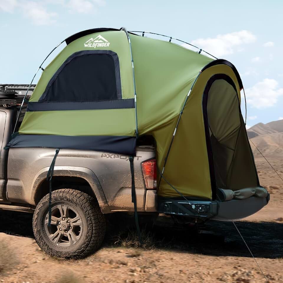 Truck Bed Tent, Waterproof PU3000mm Pickup Truck Tent for Camping 6.4-6.7 Ft Bed, 2-3 Person Sleeping Truck Tent, Portable for Car Camping