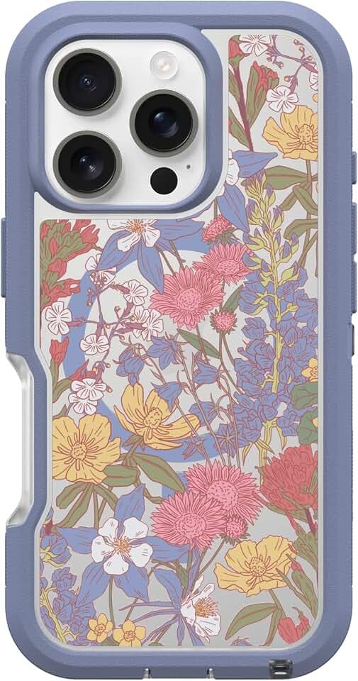 OtterBox iPhone 16 Pro Defender Series XT Clear Case - Floral Purple