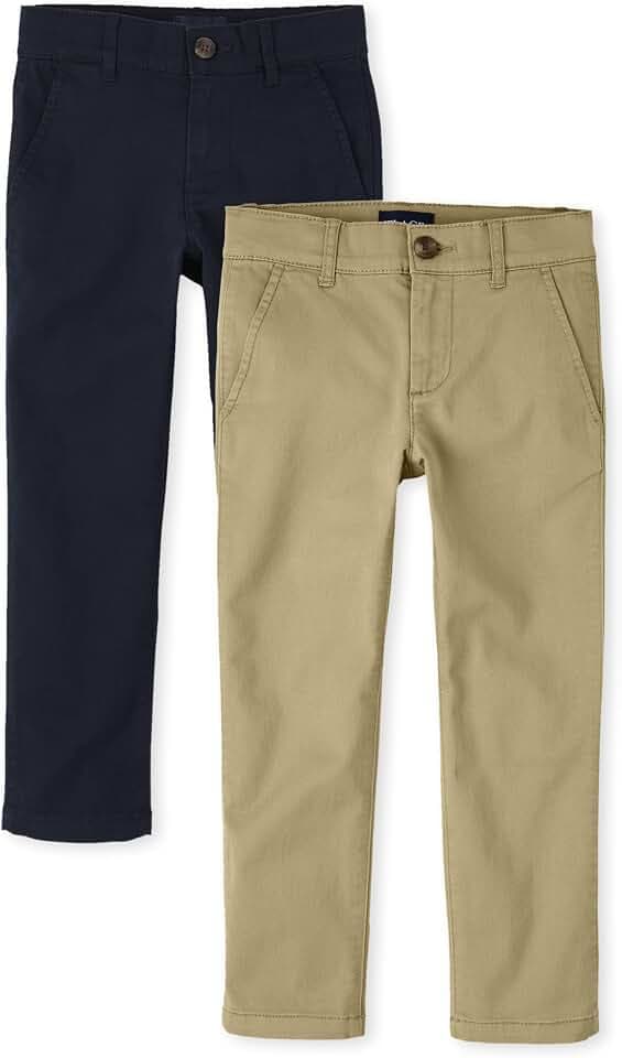 The Children's Place Boys' Stretch Skinny Chino Pants, Multipacks