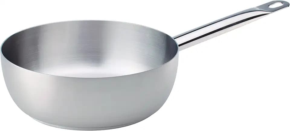 Pentole Agnelli Edelstahl 18/10 Kasserolle konisch 22 cm stahl