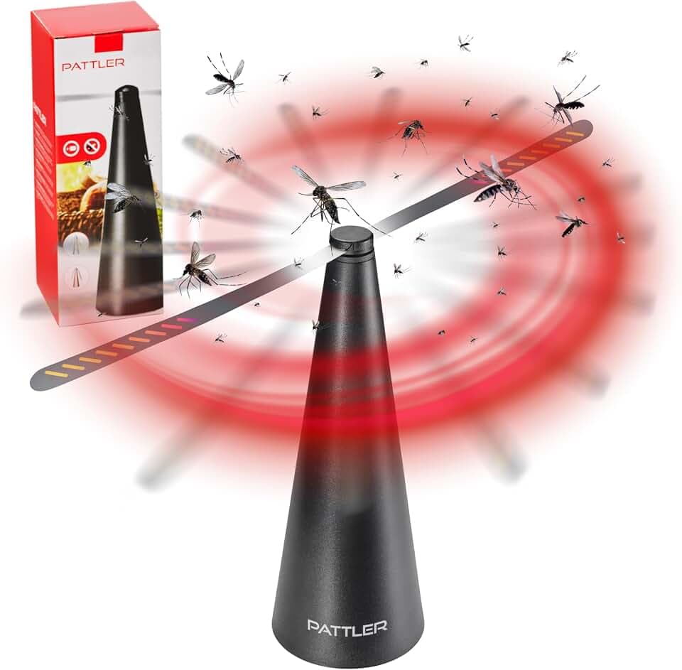 PATTLER® Fliegenwedler Schwarz – Insektenabwehr für Tisch & Garten, 1 Stück