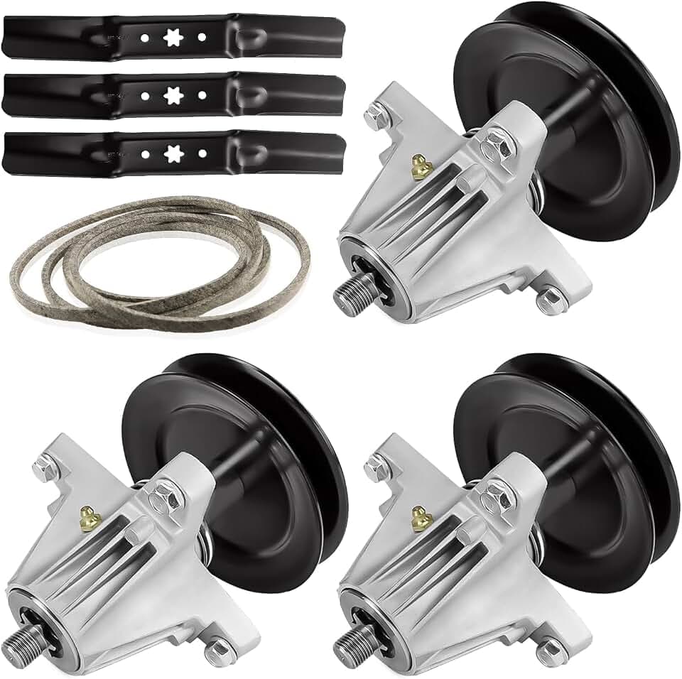 54 Inch Deck Rebuild Kit for Cub Cadet/MTD RZT L54KH S54 L54 S54KH for Craftsman Z6600, 3 Spindles 618-06978 918-06978, 3 Blade 942-05056 742-05056A, 148 5/8 Inch Belt 954-04329 754-04329