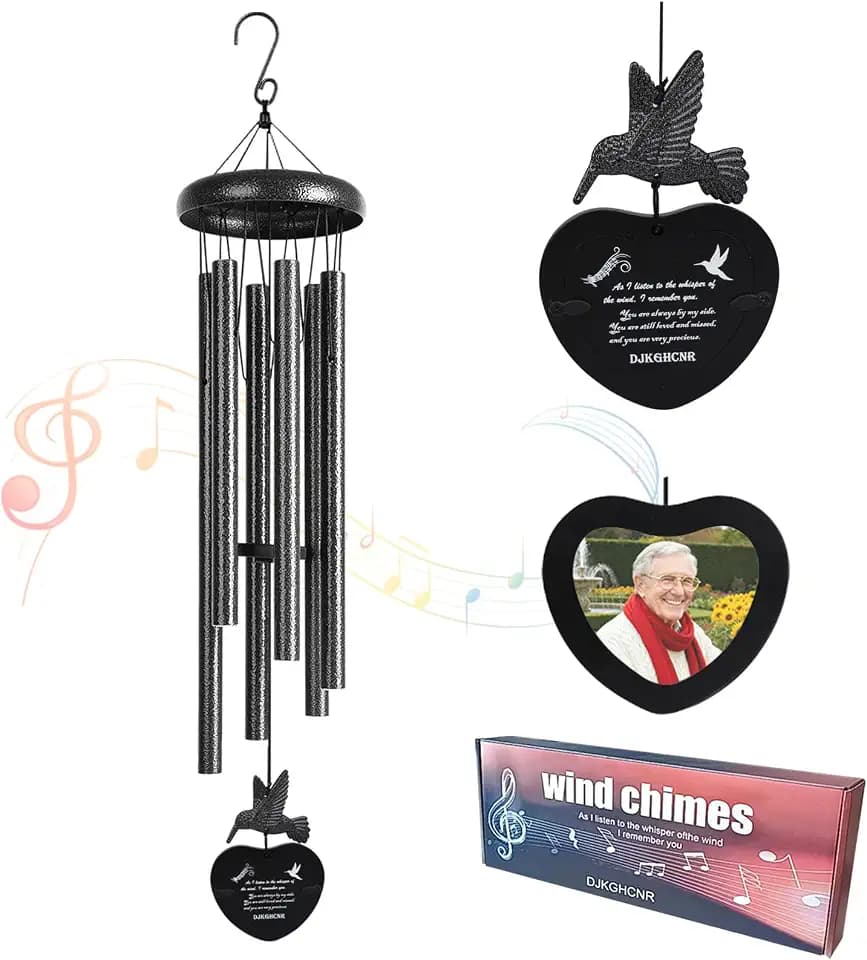32-Inch Memorial Wind Chimes for Loss of Loved One – A Graceful Set of Sympathy Wind Chimes with S-Hook for Easy Hanging, Perfect As A Garden Decor Sympathy Gifts for Loss of Loved One.