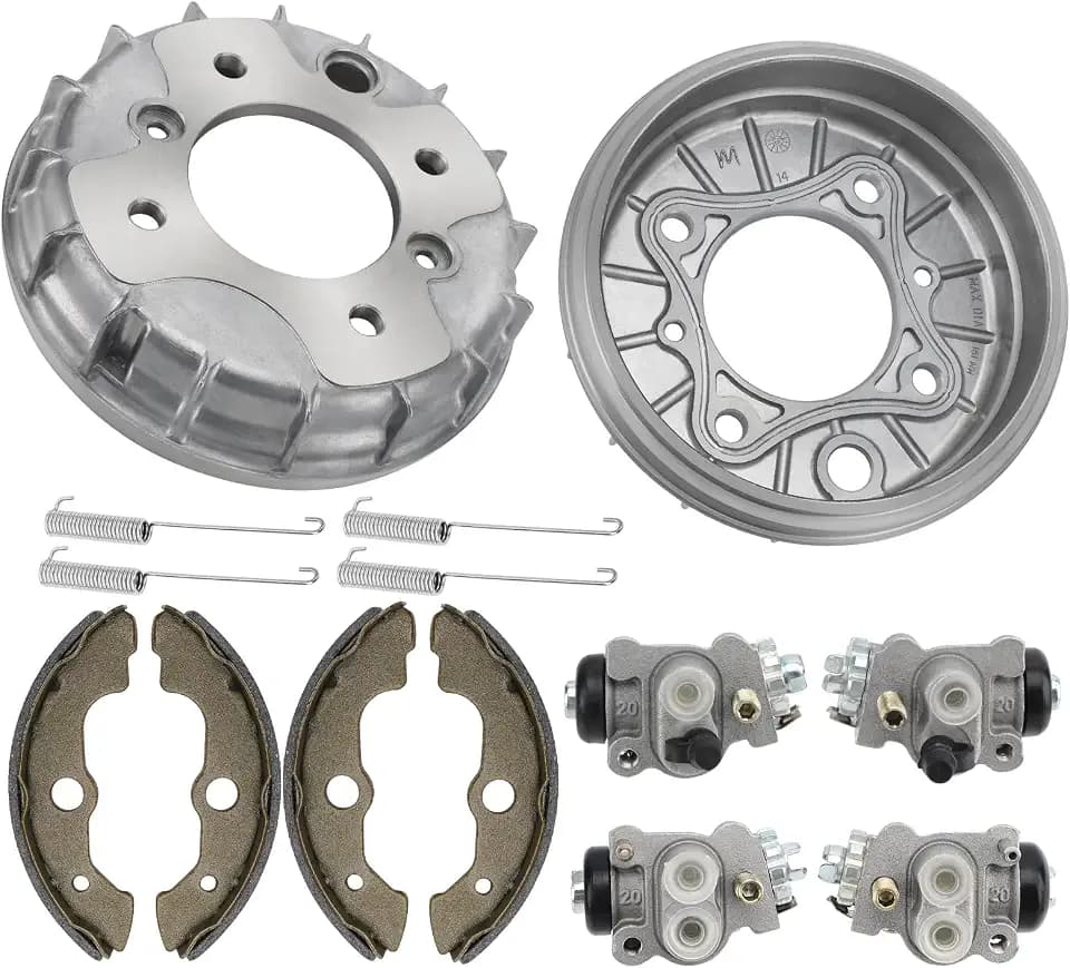 M MATI Front Brake Wheel Cylinders Drums Shoes Kit Left&Right for Honda Rancher 350 400 2004-2007 Rubicon 500 2001-2004 Rincon 650 2003-2005 45310-HN2-006 45330-HN2-006 45350-HN5-N01 45370-HN5-N01