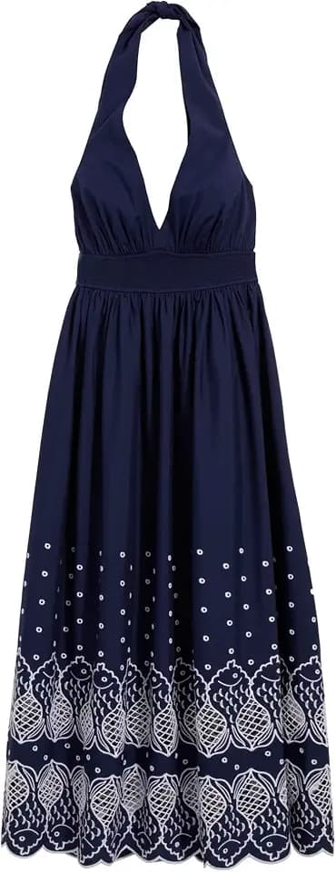 vineyard vines Women's Sconset Fish Eyelet Dress