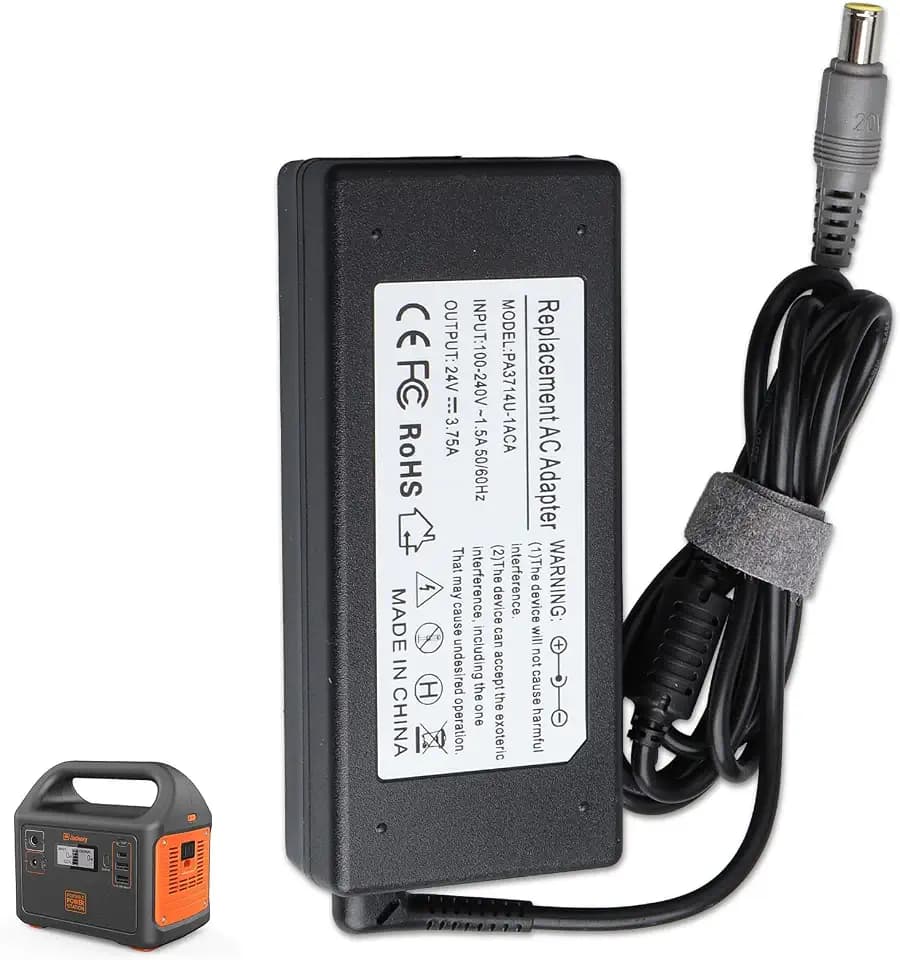 24V 3,75A 90W Ladegerät kompatibel mit Jackery Tragbare Powerstation Explorer 300 500 550 E300 E500 E550 E160 E240 Honda 290 Netzteil Ersatznetzteil YHY-12005000 DS120060C8-W
