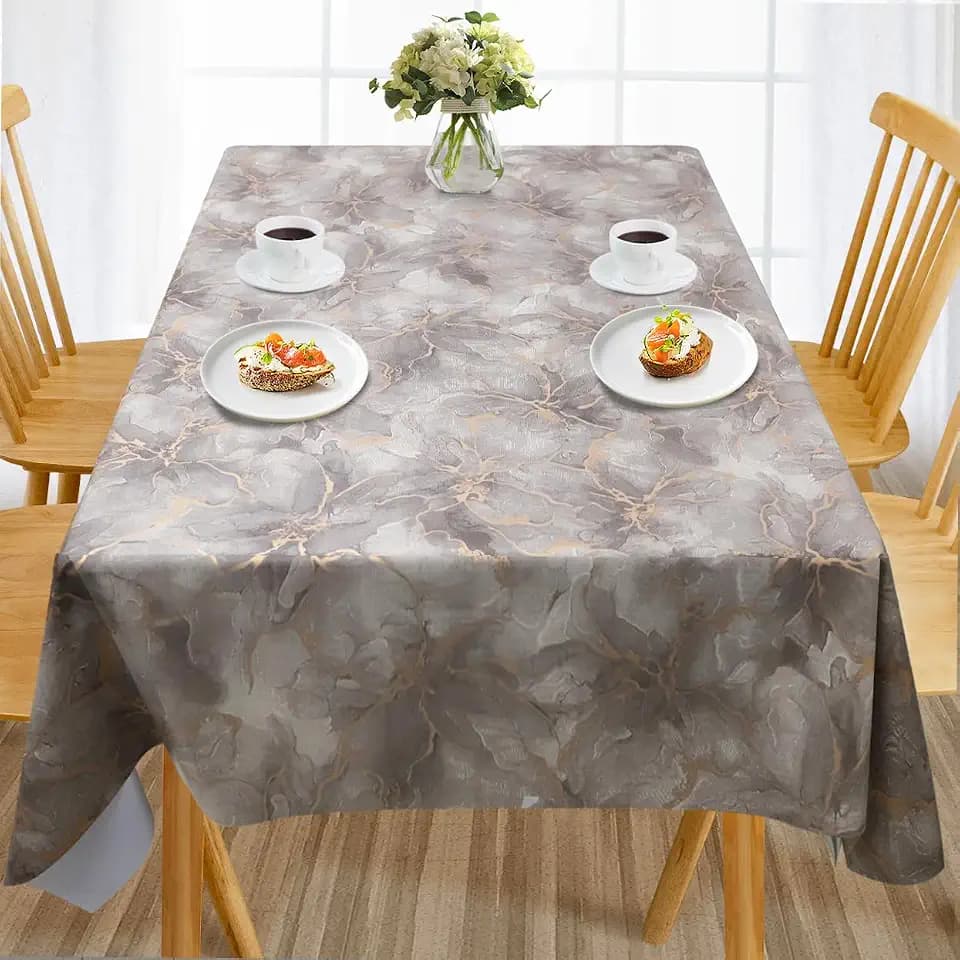 AIRCOWRIE Waterproof Rectangle Vinyl Tablecloths 78x54 Inch
