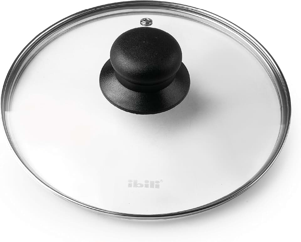IBILI TAPA Cristal 24 CMS, Transparent/Silber/Schwarz