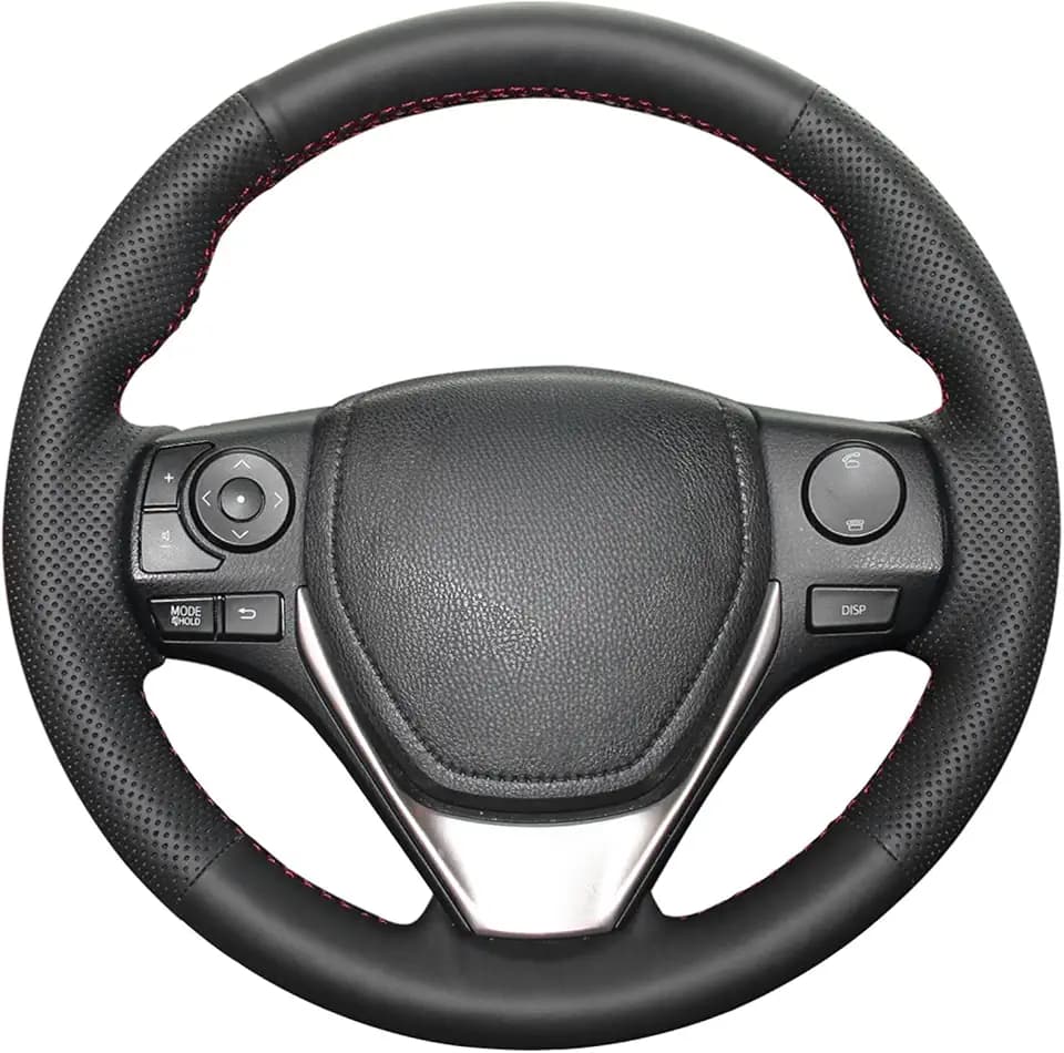 MEWANT Microfiber Leather Steering Wheel Cover for Toyota RAV4 2013-2019/ Corolla 2014-2019/ Corolla iM (US) 2017-2018/ Auris 2013-2016/ Steering Wheels Accessories for Toyota RAV4, Corolla,Auris