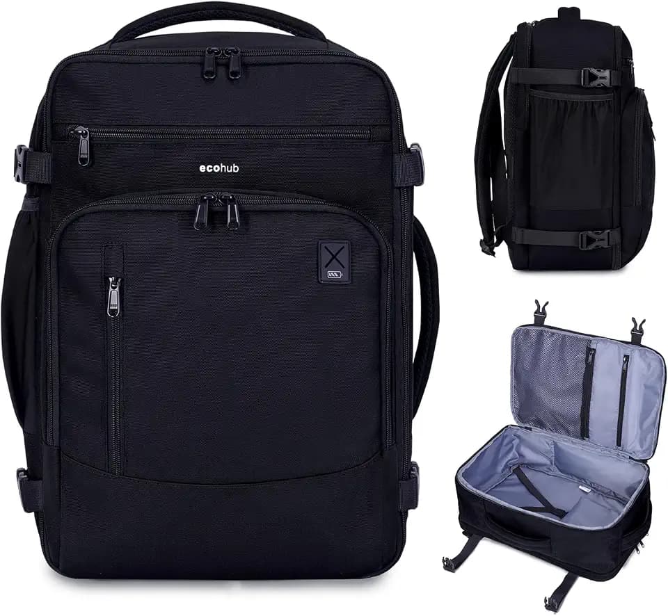 ECOHUB Travel Backpack Airline Approved Under Seat Personal Item Bag