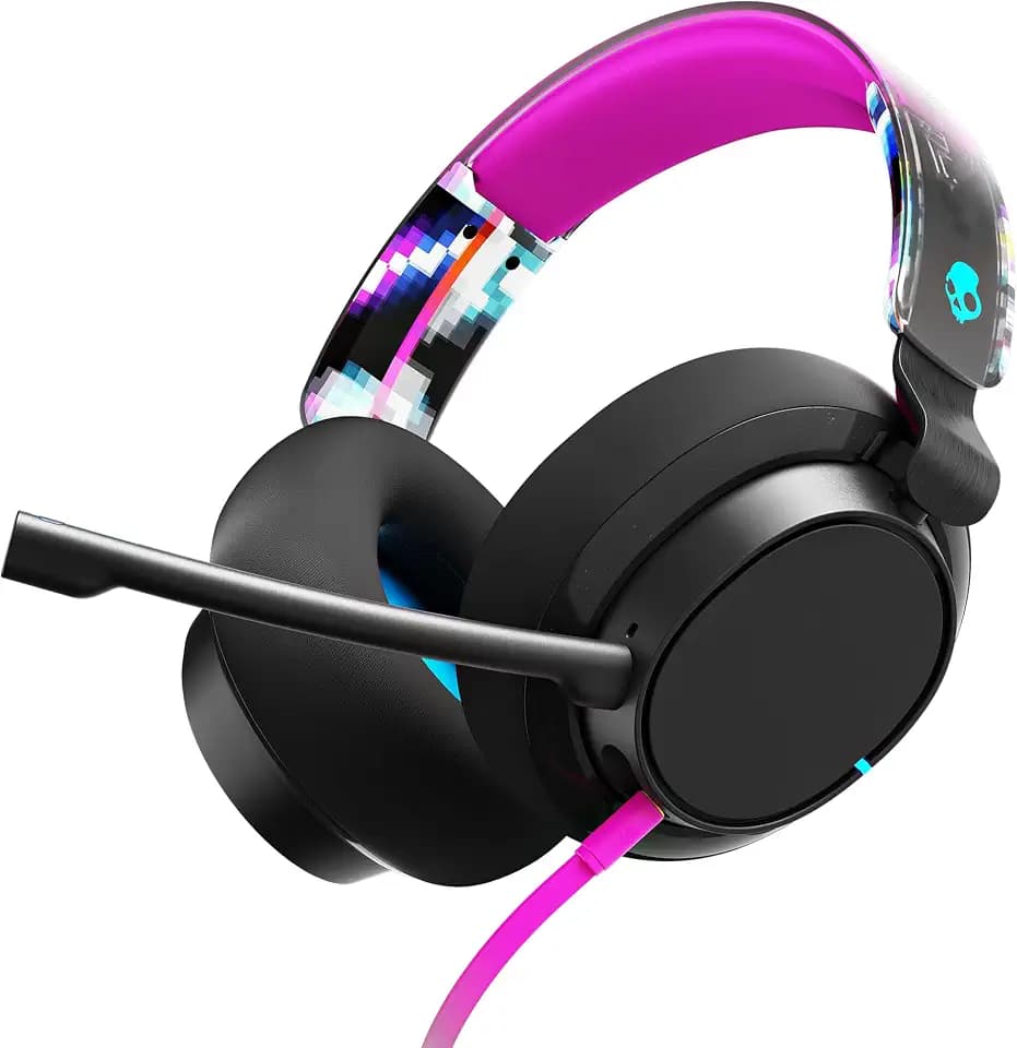 Skullcandy SLYR Pro Kabelgebundenes Multi-Platform Over-Ear Gaming Headset für Xbox, PlayStation und PC, Enhanced Sound Perception, KI-Mikro - Schwarz