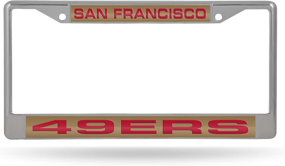 Rico Industries NFL Football 12" x 6" Laser Cut Chrome Frame - Car/Truck/SUV Automobile Accessory