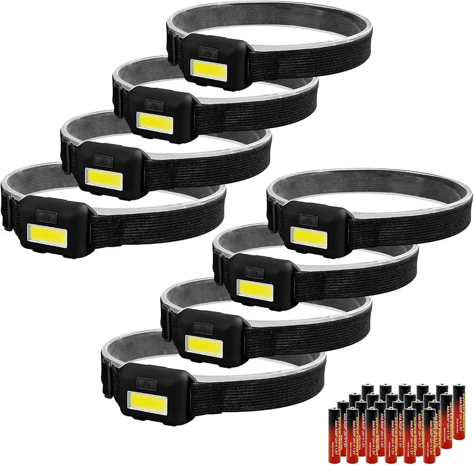 8 Pack Led Headlamp for Adults and Kids