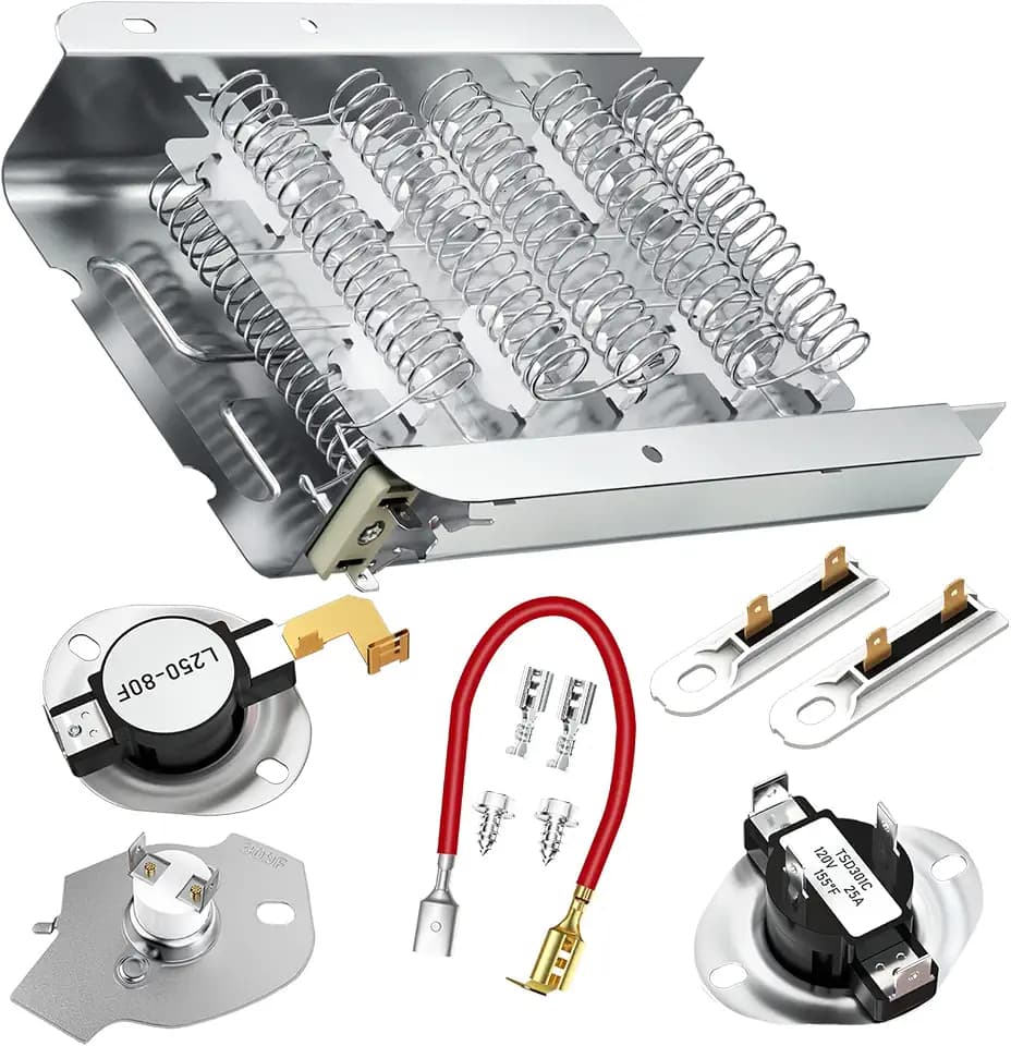 AMI PARTS [2026 Upgraded] 279838 W10724237 Dryer Heating Element kit fit for Whirlpool Maytag Kenmore Amana Roper Dryer Thermostat Thermal Fuse 3403585 Ned4655ew1Wed4815ew1 Medc215ew1-AMlPARTS