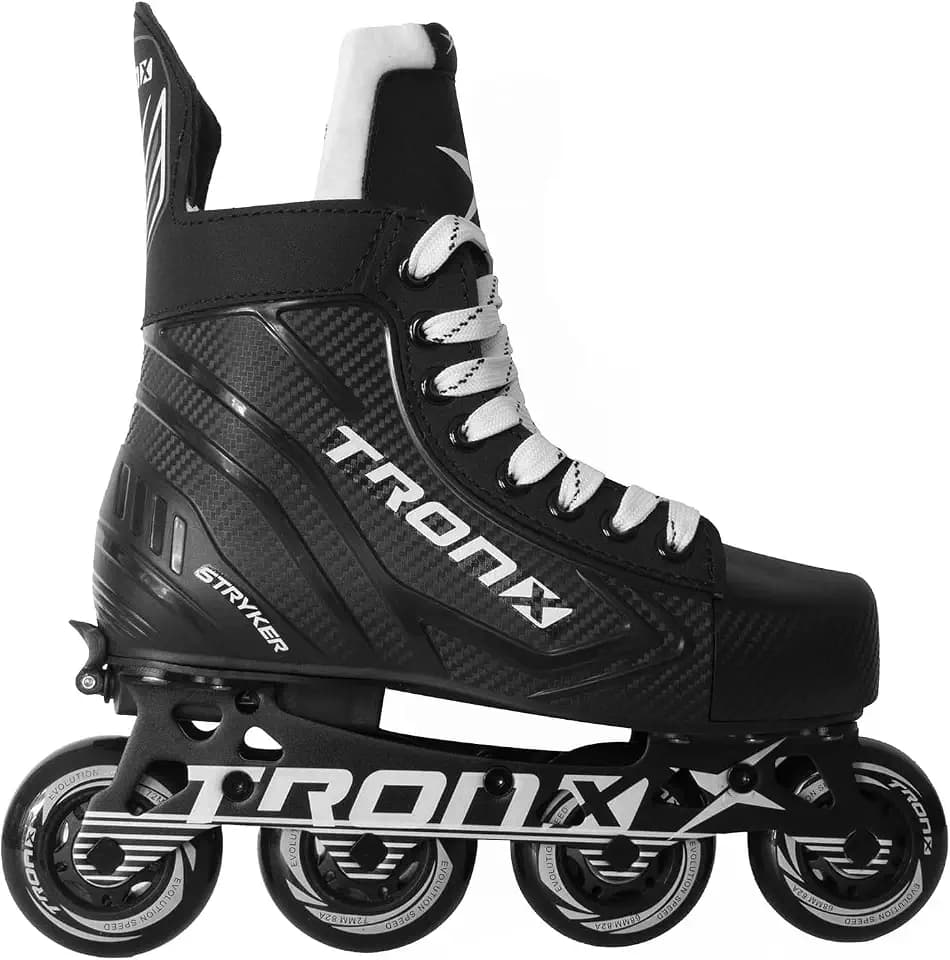 TronX Stryker Adjustable Senior Intermediate Junior Youth Roller Inline Hockey Skates