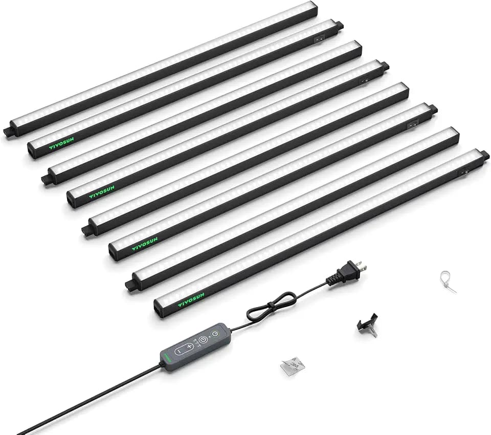 VIVOSUN T5 Grow Lights for Indoor Plants, 5000K Full Spectrum, 2FT