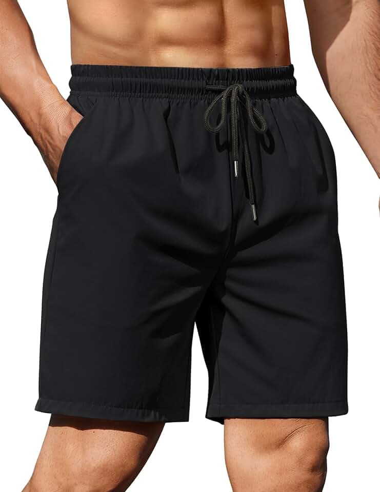 COOFANDY Men's 2 Pack Gym Workout Shorts 7 Inch Athletic Shorts Quick Dry Running Shorts with Pockets