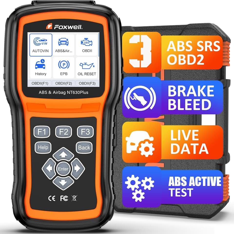 FOXWELL NT630 Plus Diagnose OBD2 Scangerät, 2024 ABS Scan Tool Entlüftung Bremse SRS Scanner Auto Code Leser Bidirektionaler Scanner mit Airbag Licht Reset SAS Öl Licht EPB Wartung