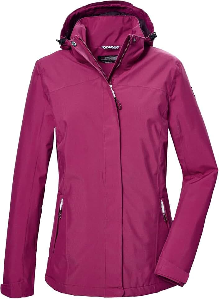 Killtec Damen Kos 26 Wmn Jckt Funktionsjacke/Regenjacke mit abzippbarer Kapuze