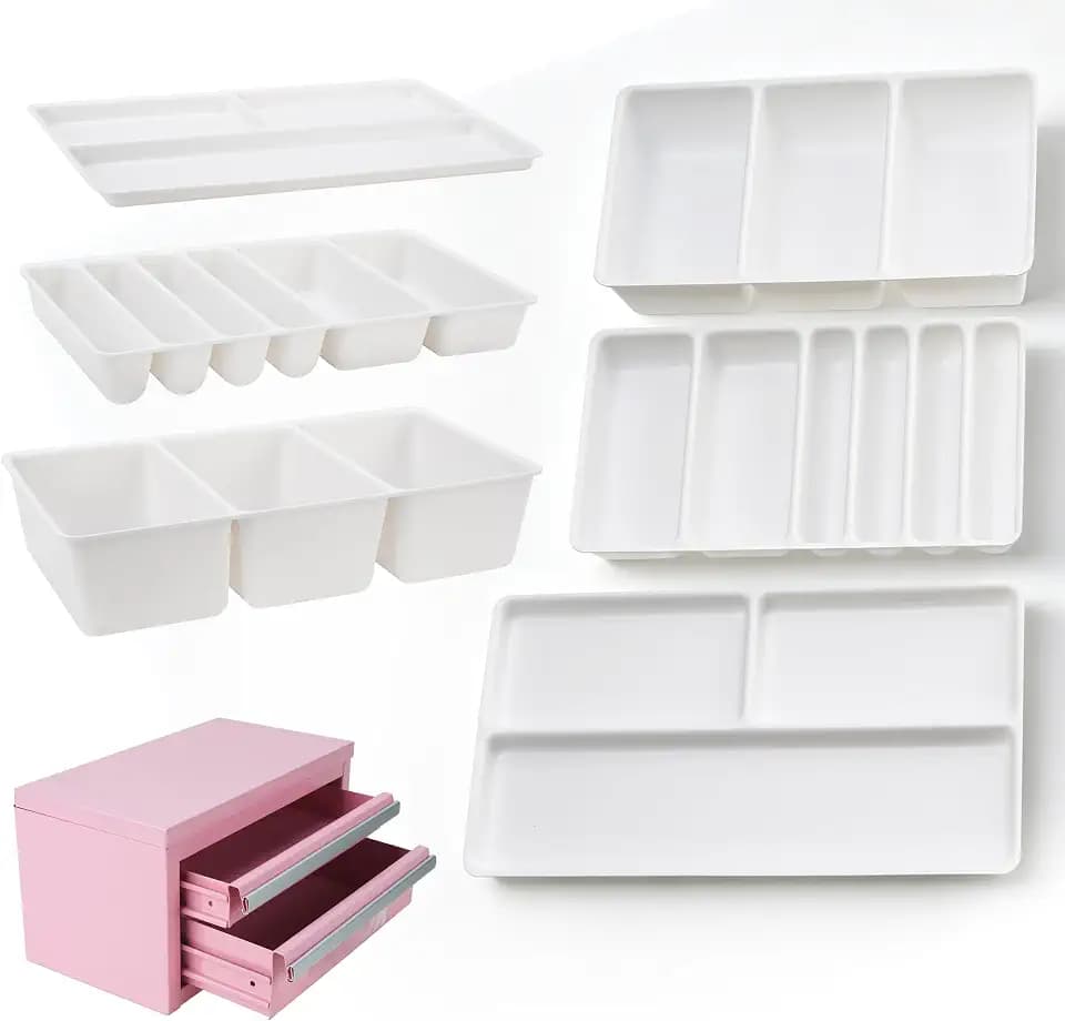 LUVCOSY For Friction Slide: 6 PCS Tool Box Organizer Tray for Kobalt 2-Drawer Mini Tool Box, Toolbox Insert Storage Organization Accessory (Box NOT Included)