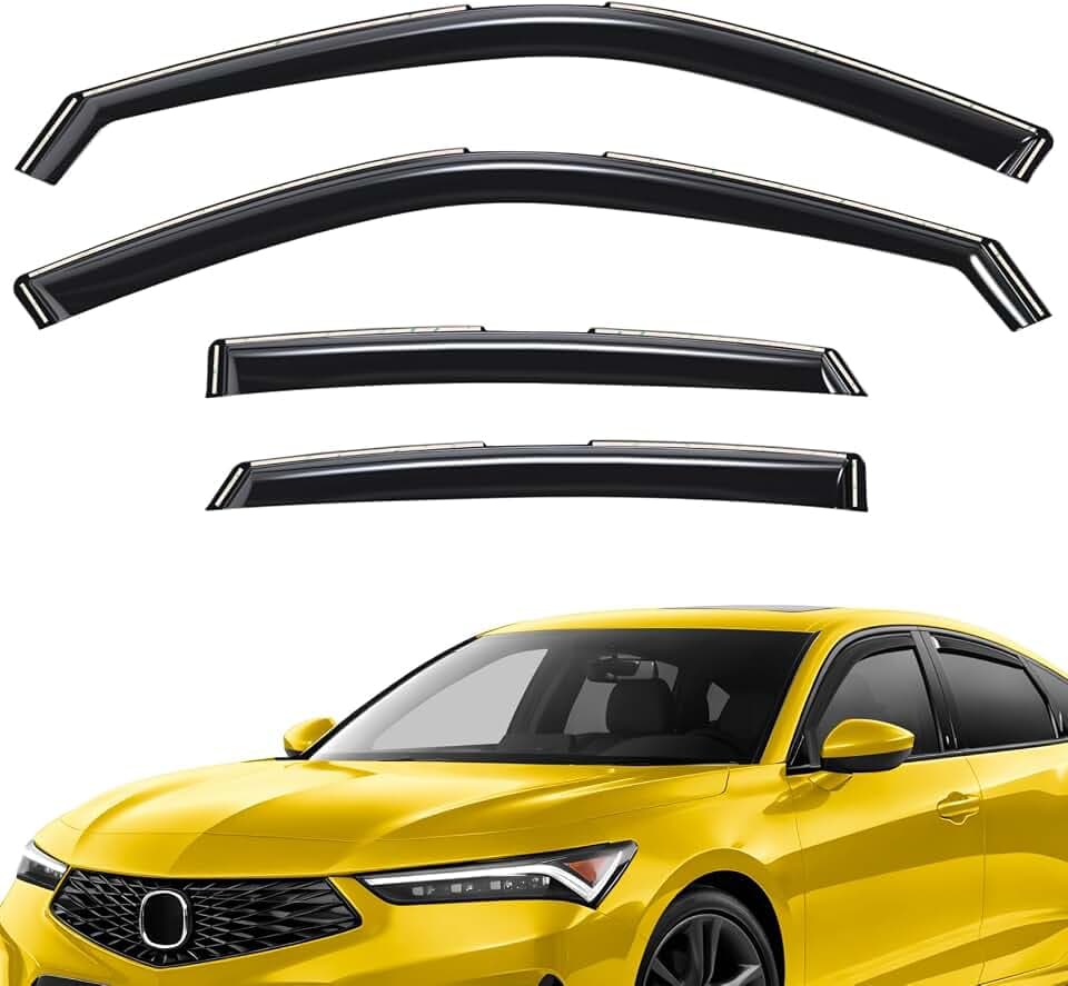 Extra Durable Window Deflectors in-Channel Window Visors Rain Guards Fit for Acura Integra 2023-2026, Sun Visors, Wind Vent for Shades, Exterior Car Accessories - 4 pcs. AG0880
