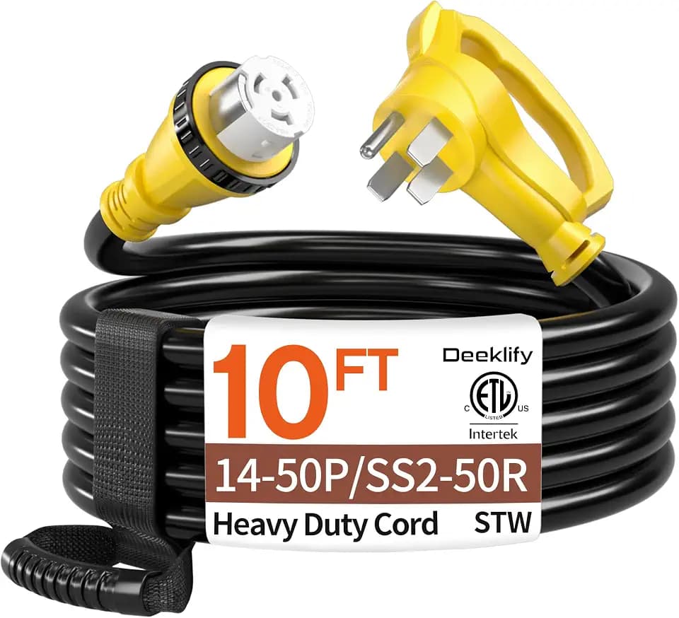 10FT 50 Amp Generator Cord NEMA14-50P/SS2-50R with Twist Lock