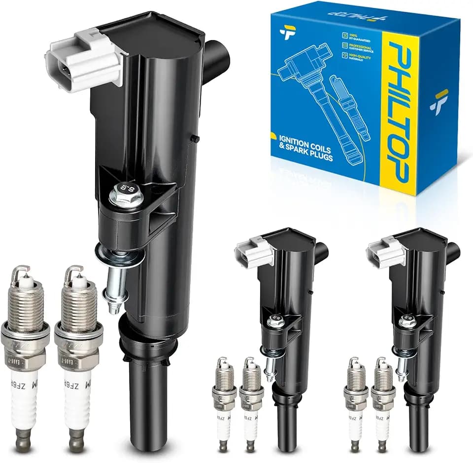 PHILTOP UF640 Ignition Coil Pack and Spark Plug Kit Fit for Jeep Liberty