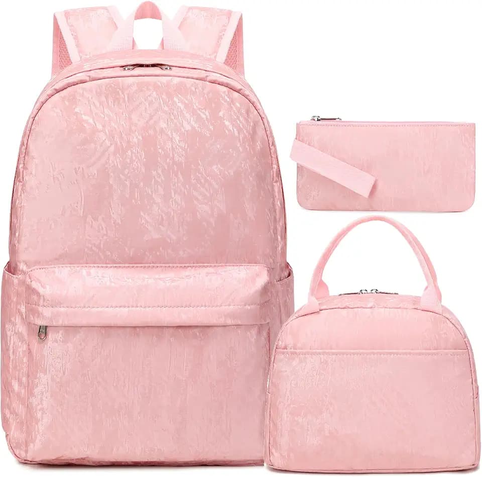 Kimwadalh Girls School Backpacks with Lunch Bag & Pencil Case for Primary