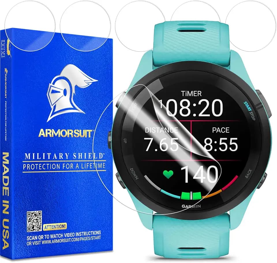 ArmorSuit 6 Pack for Garmin Forerunner 265 (46mm) Screen Protector MilitaryShield HD Clear TPU Film - Made in USA [NOT for Garmin Forerunner 265s]